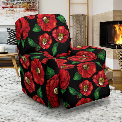 Camellia Pattern Print Design CM07 Recliner Slipcover-JORJUNE.COM