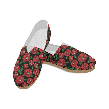 Camellia Pattern Print Design CM07 Women Casual Shoes-JorJune.com