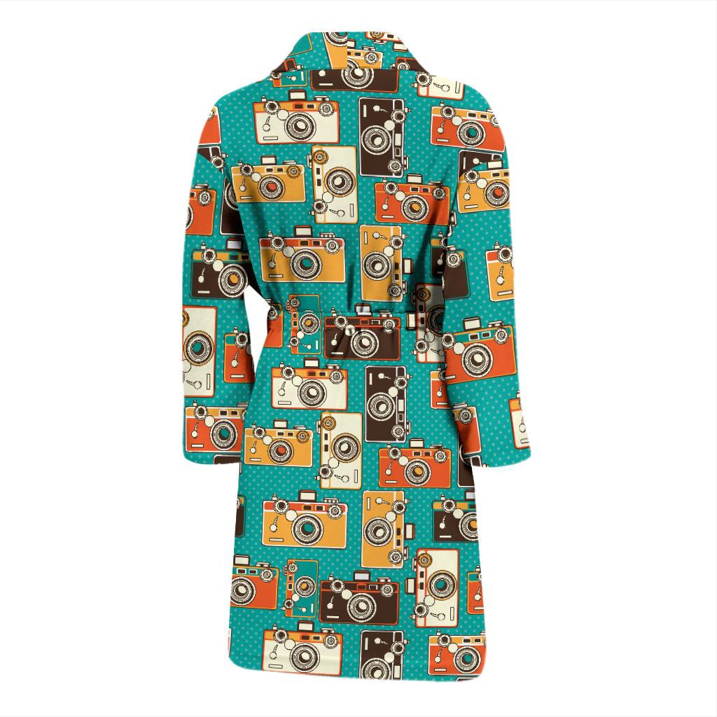 Camera Pattern Print Design 02 Men Bathrobe-JORJUNE.COM