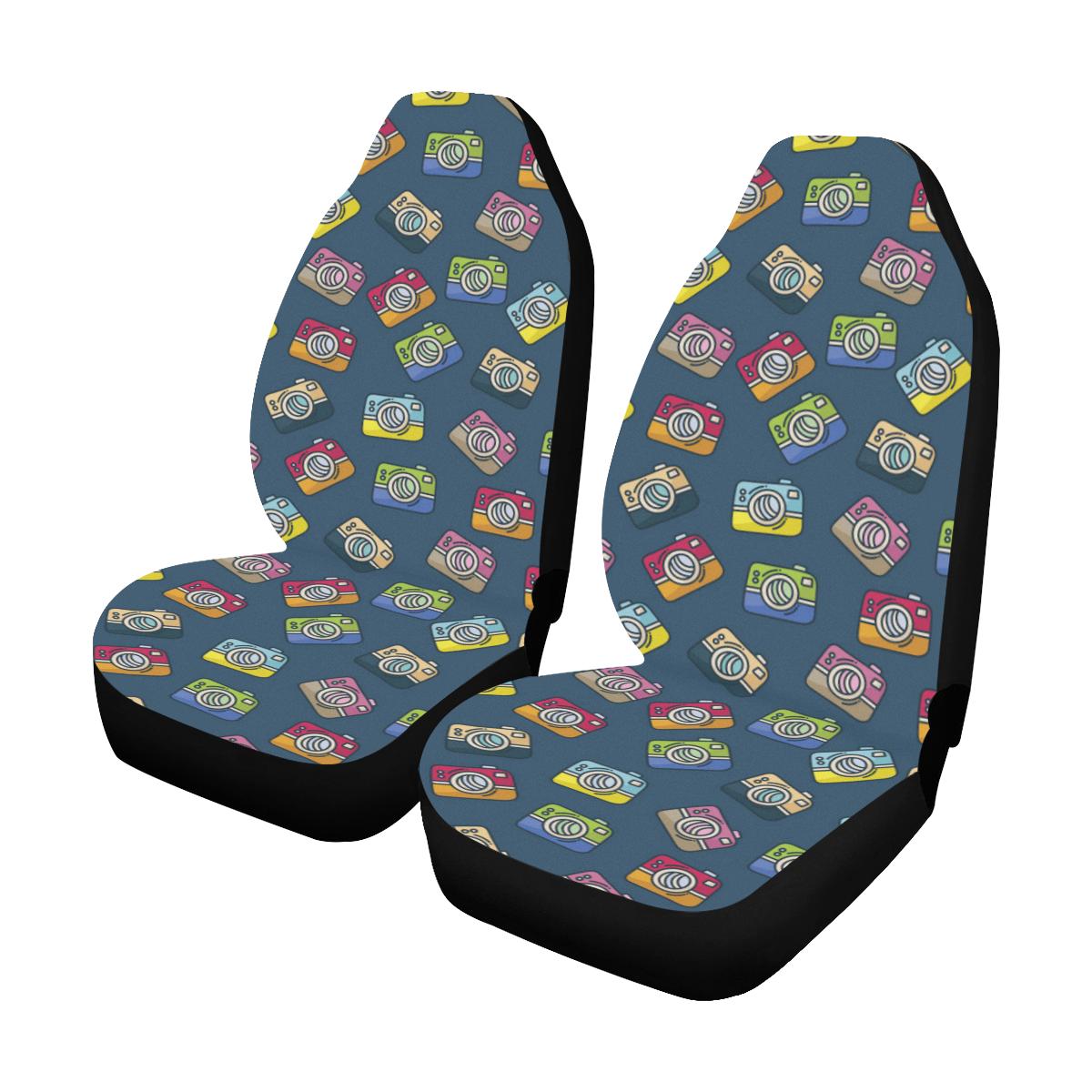 Camera Pattern Print Design 03 Car Seat Covers (Set of 2)-JORJUNE.COM