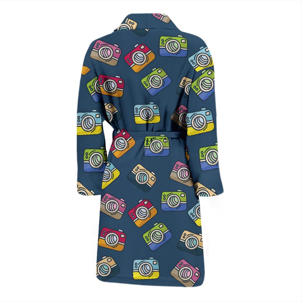 Camera Pattern Print Design 03 Men Bathrobe-JORJUNE.COM