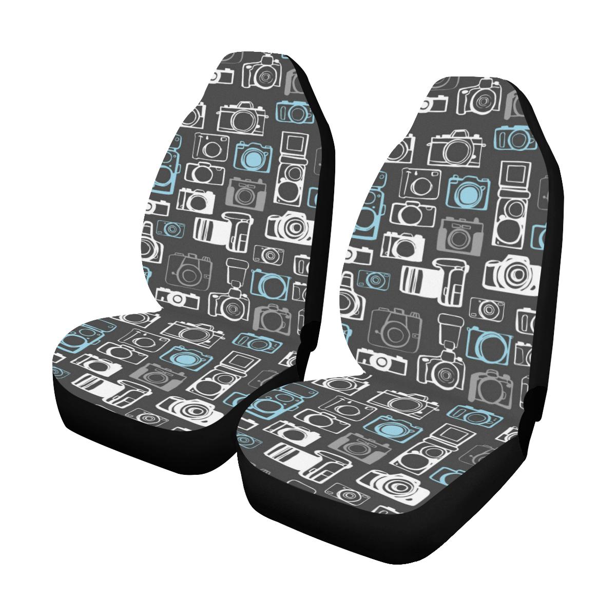 Camera Pattern Print Design 04 Car Seat Covers (Set of 2)-JORJUNE.COM