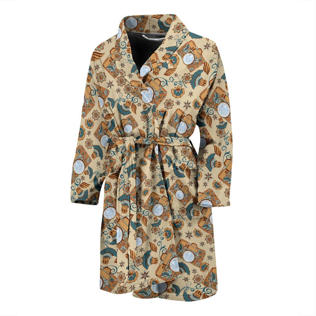 Camera Pattern Print Design 05 Men Bathrobe-JORJUNE.COM