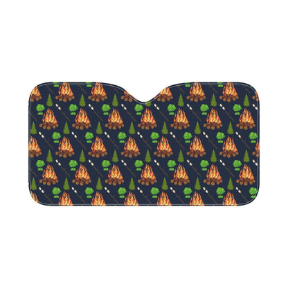 Camfire marshmallow Camping Design Print Car Sun Shade-JorJune