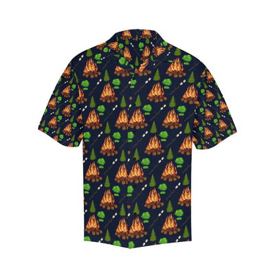 Camfire marshmallow Camping Design Print Men Hawaiian Shirt-JorJune