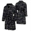 Camo Black Pattern Print Design 02 Men Bathrobe-JORJUNE.COM