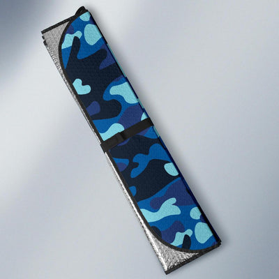 Camo Blue Pattern Print Design 04 Car Sun Shade-JORJUNE.COM