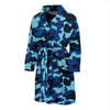 Camo Blue Pattern Print Design 04 Men Bathrobe-JORJUNE.COM