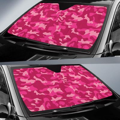 Camo Pink Pattern Print Design 01 Car Sun Shade-JORJUNE.COM