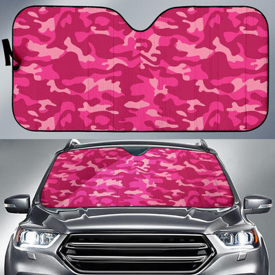 Camo Pink Pattern Print Design 01 Car Sun Shade-JORJUNE.COM