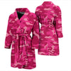 Camo Pink Pattern Print Design 01 Men Bathrobe-JORJUNE.COM