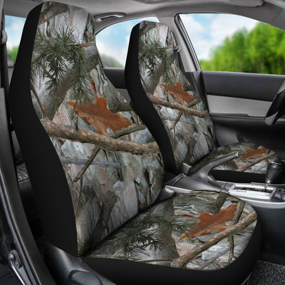 Camo Realistic Tree Forest Pattern Universal Fit Car Seat Covers