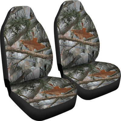 Camo Realistic Tree Forest Pattern Universal Fit Car Seat Covers