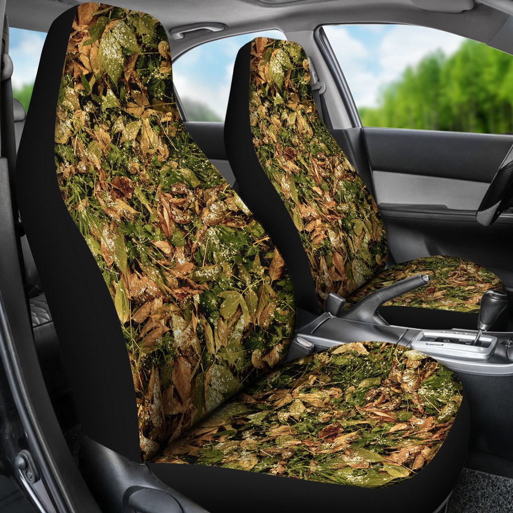 Camo Realistic Tree Forest Texture Print Universal Fit Car Seat Covers