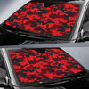 Camo Red Pattern Print Design 03 Car Sun Shade-JORJUNE.COM