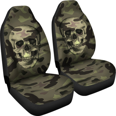 Camo Skull Camouflage Universal Fit Car Seat Covers