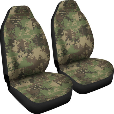 Camouflage Aztec Green Army Print Universal Fit Car Seat Covers
