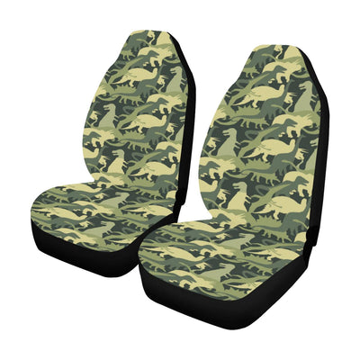 Camouflage Dinosaur Pattern Print Design 03 Car Seat Covers (Set of 2)-JORJUNE.COM