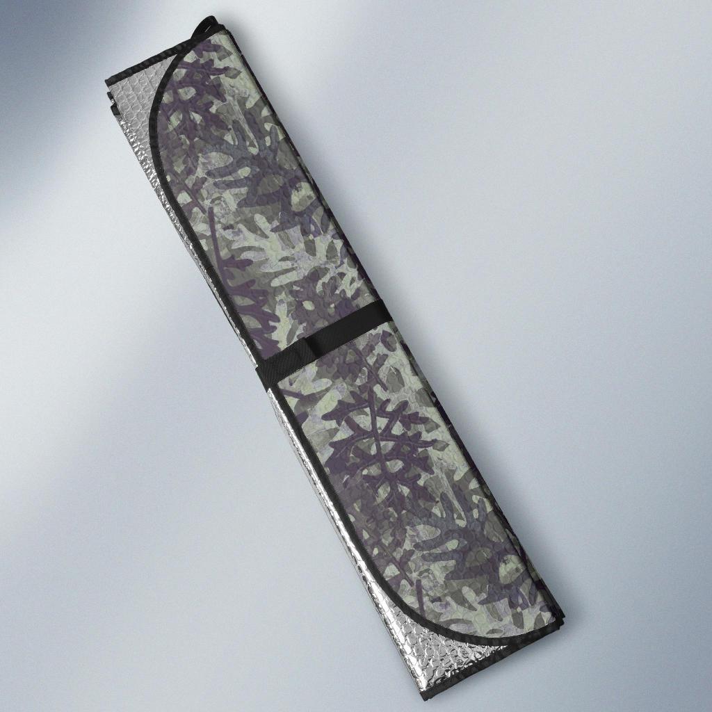 Camouflage Fern Pattern Print Design 05 Car Sun Shade-JORJUNE.COM