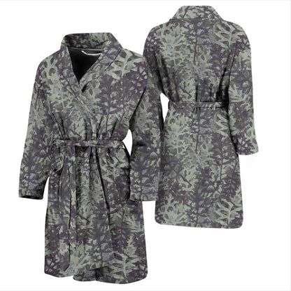 Camouflage Fern Pattern Print Design 05 Men Bathrobe-JORJUNE.COM