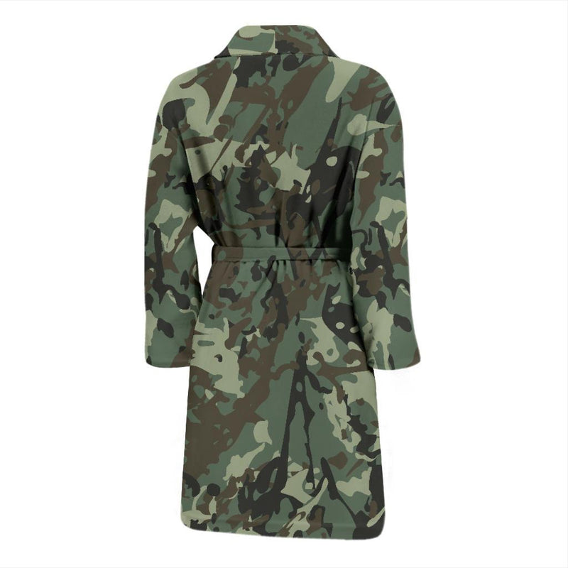 Camouflage Pattern Print Design 06 Men Bathrobe-JORJUNE.COM