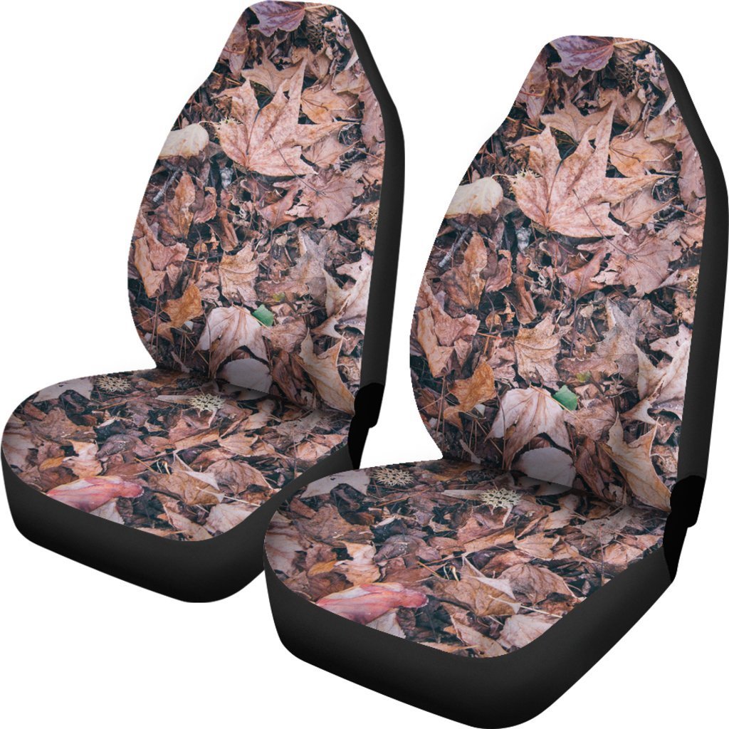 Camouflage Realistic Tree Leaf Print Universal Fit Car Seat Covers