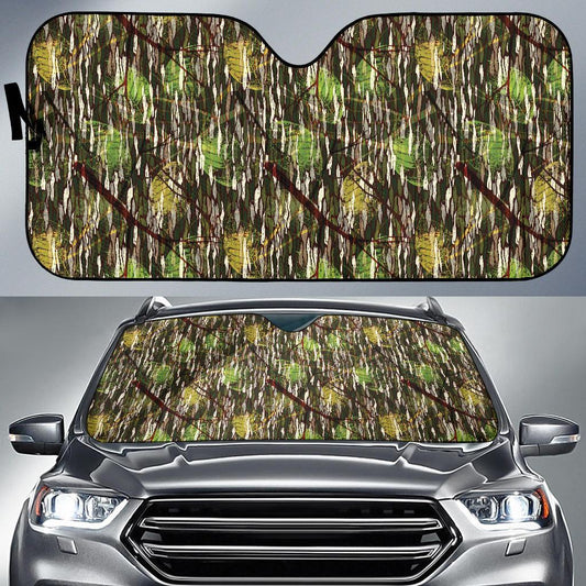 Camouflage Realtree Pattern Print Design 02 Car Sun Shade-JORJUNE.COM