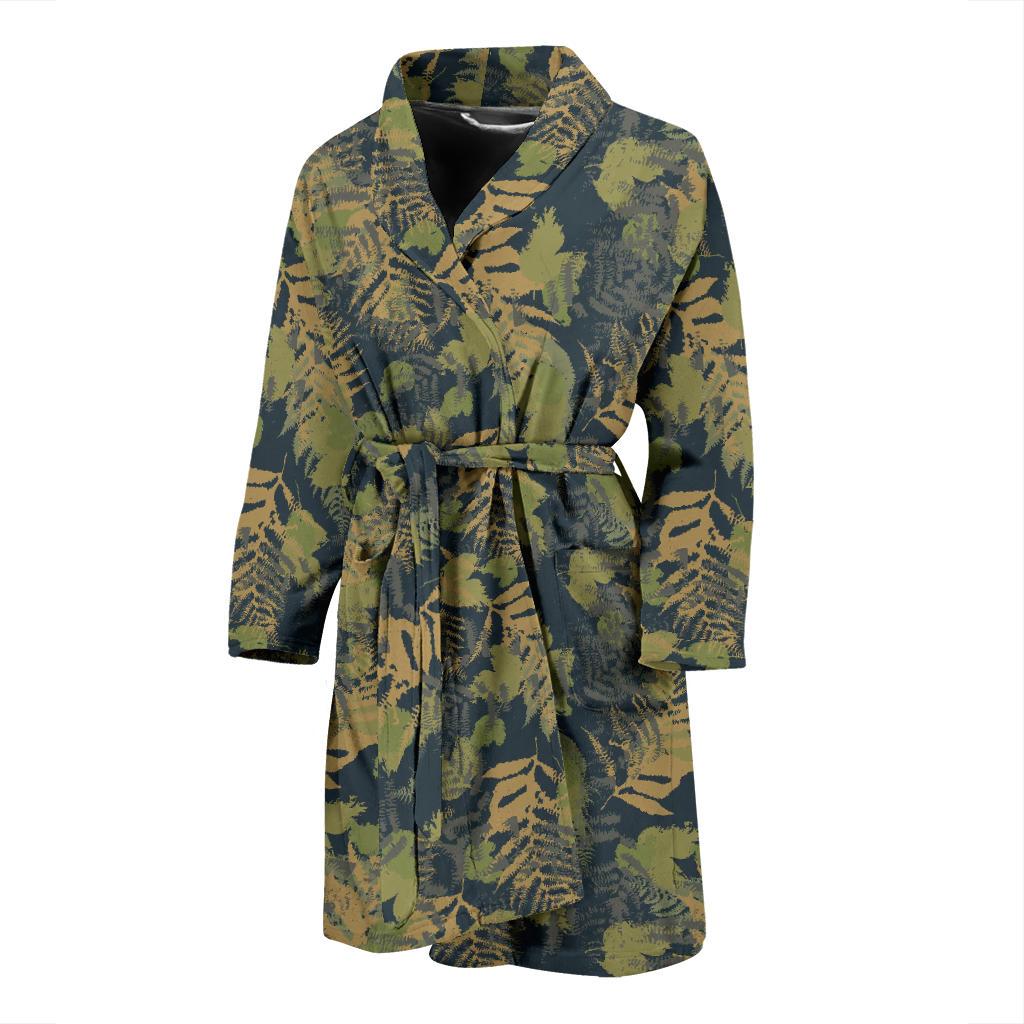 Camouflage Tropical Pattern Print Design 04 Men Bathrobe-JORJUNE.COM