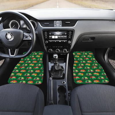 Camper Camping Christmas Themed Print Car Floor Mats-JorJune