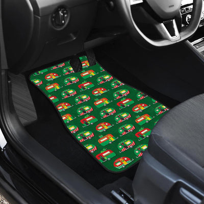 Camper Camping Christmas Themed Print Car Floor Mats-JorJune