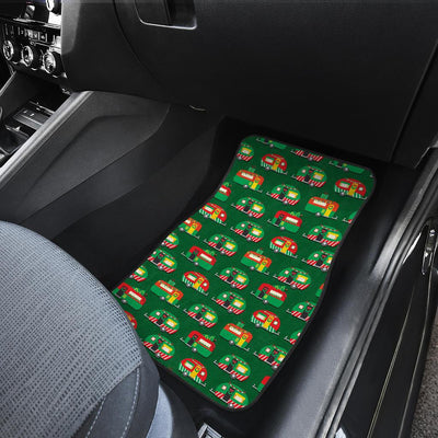 Camper Camping Christmas Themed Print Car Floor Mats-JorJune