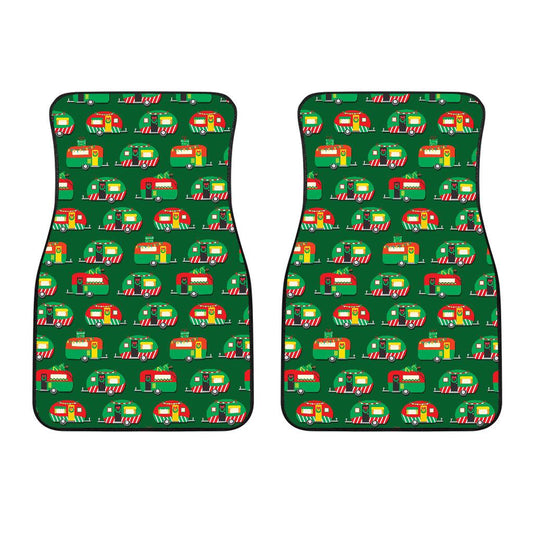 Camper Camping Christmas Themed Print Car Floor Mats-JorJune