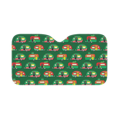 Camper Camping Christmas Themed Print Car Sun Shade-JorJune