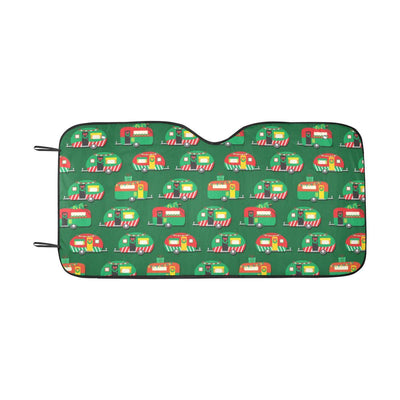 Camper Camping Christmas Themed Print Car Sun Shade-JorJune