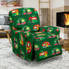 Camper Camping Christmas Themed Print Recliner Slipcover-JORJUNE.COM