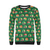 Camper Camping Christmas Themed Print Women Long Sleeve Sweatshirt-JorJune