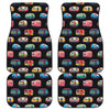 Camper Camping Pattern Front and Back Car Floor Mats