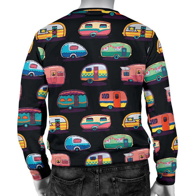 Camper Camping Pattern Men Crewneck Sweatshirt