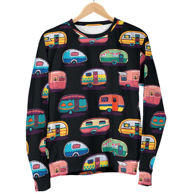 Camper Camping Pattern Men Crewneck Sweatshirt