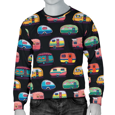 Camper Camping Pattern Men Crewneck Sweatshirt