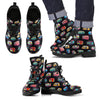 Camper Camping Pattern Men Leather Boots