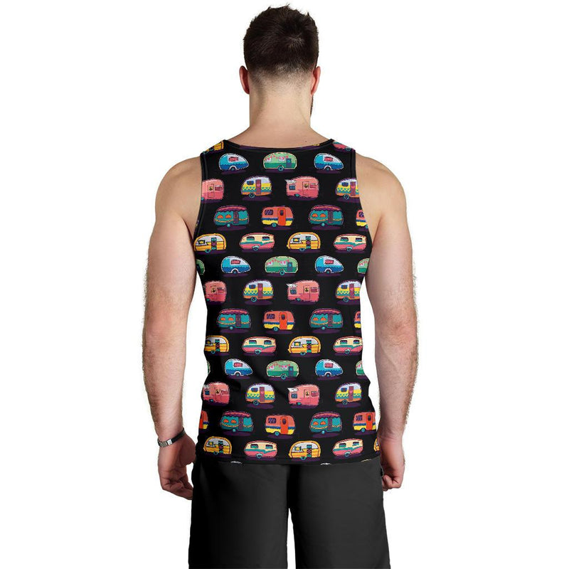 Camper Camping Pattern Men Tank Top