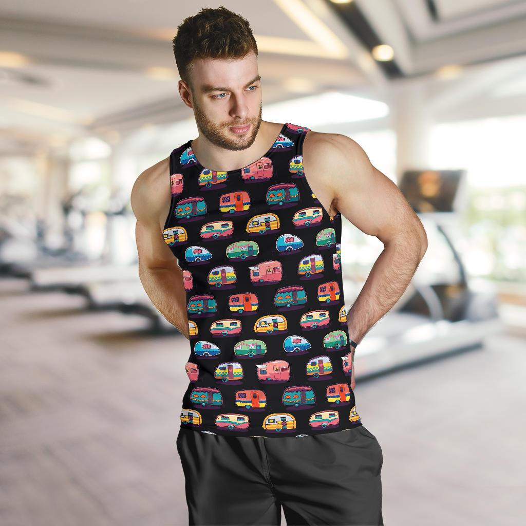 Camper Camping Pattern Men Tank Top