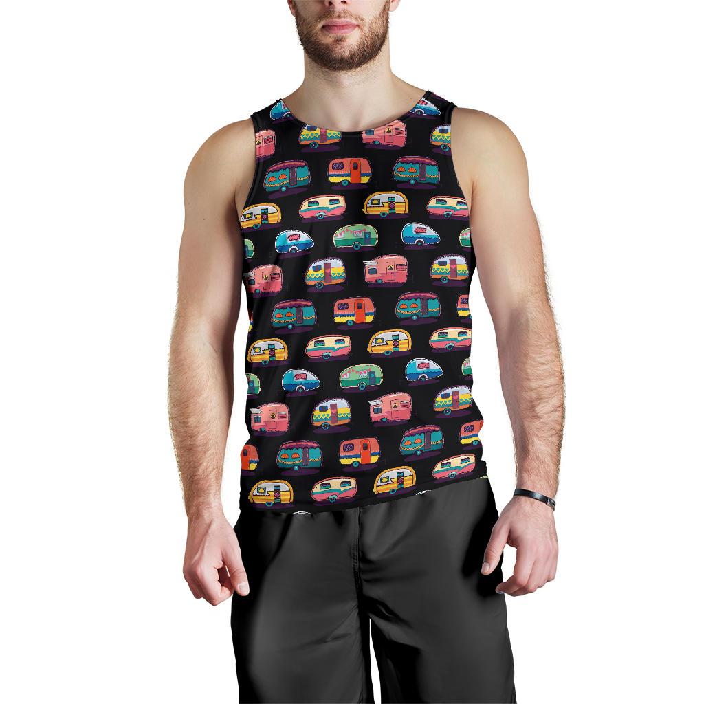 Camper Camping Pattern Men Tank Top