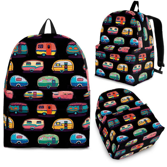 Camper Camping Pattern Premium Backpack