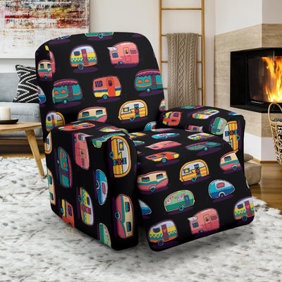 Camper Camping Pattern Recliner Slipcover-JORJUNE.COM