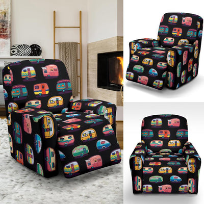 Camper Camping Pattern Recliner Slipcover-JORJUNE.COM