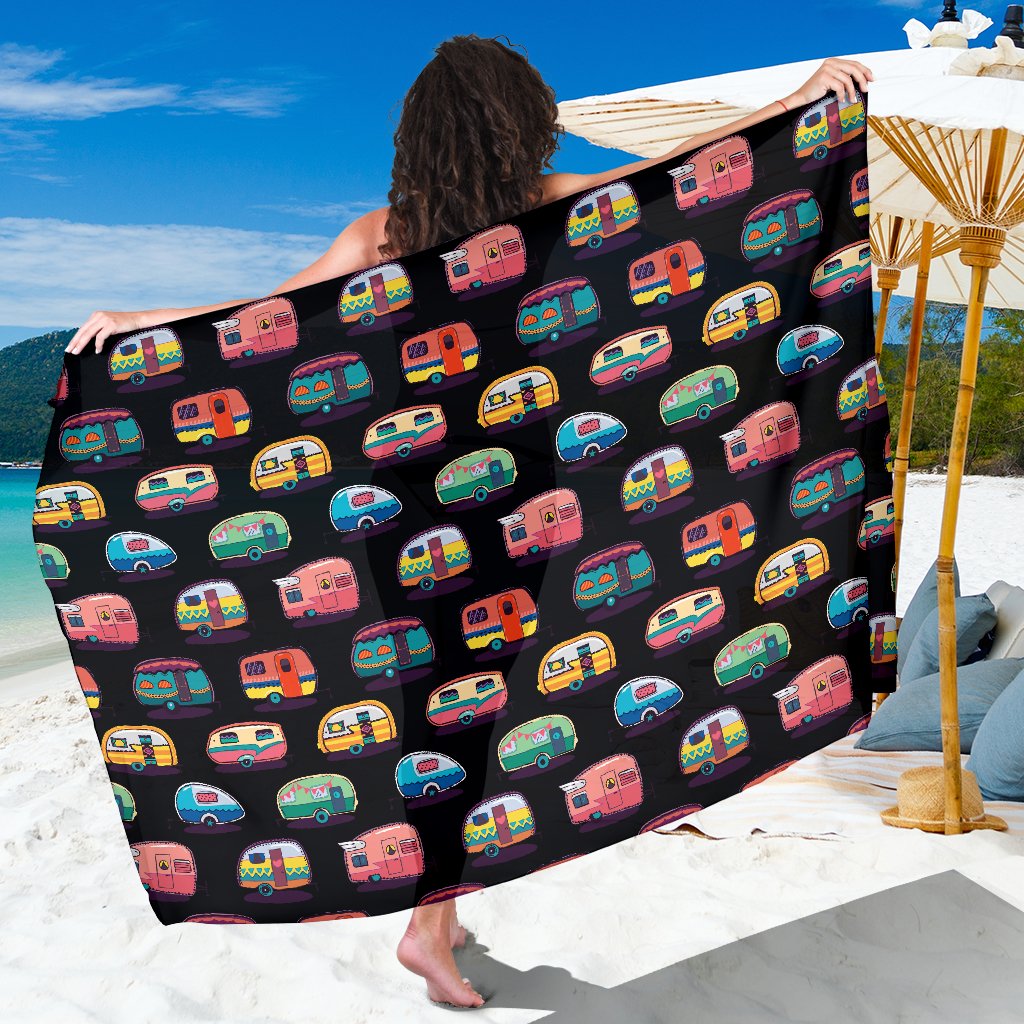 Camper Camping Pattern Sarong Pareo Wrap