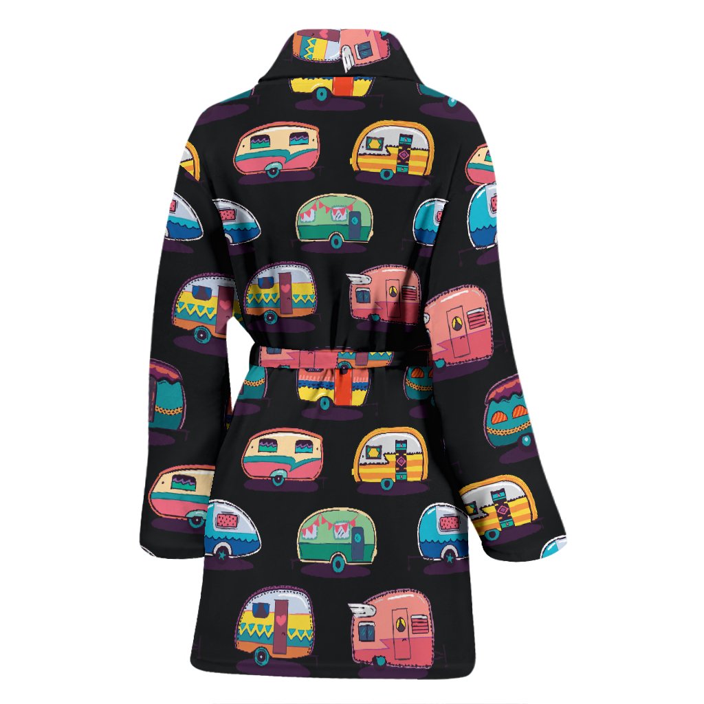Camper Camping Pattern Women Bath Robe