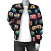 Camper Camping Pattern Women Casual Bomber Jacket